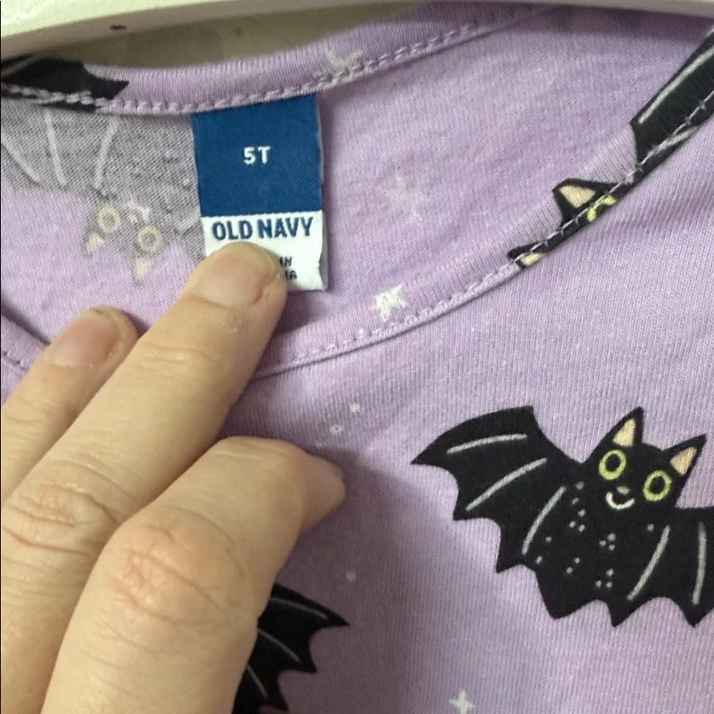 Old Navy Lavender Dress with Black Bat Pattern